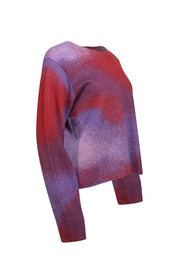 Vince - Red & Purple Ombre Knit Sweater Sz XL - Current Boutique