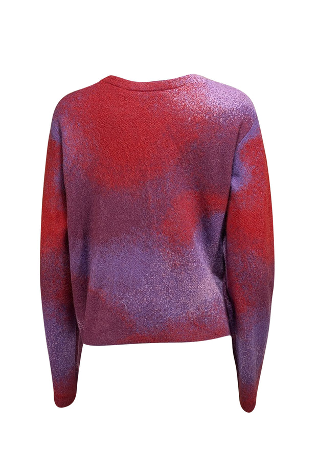 Vince - Red & Purple Ombre Knit Sweater Sz XL - Current Boutique