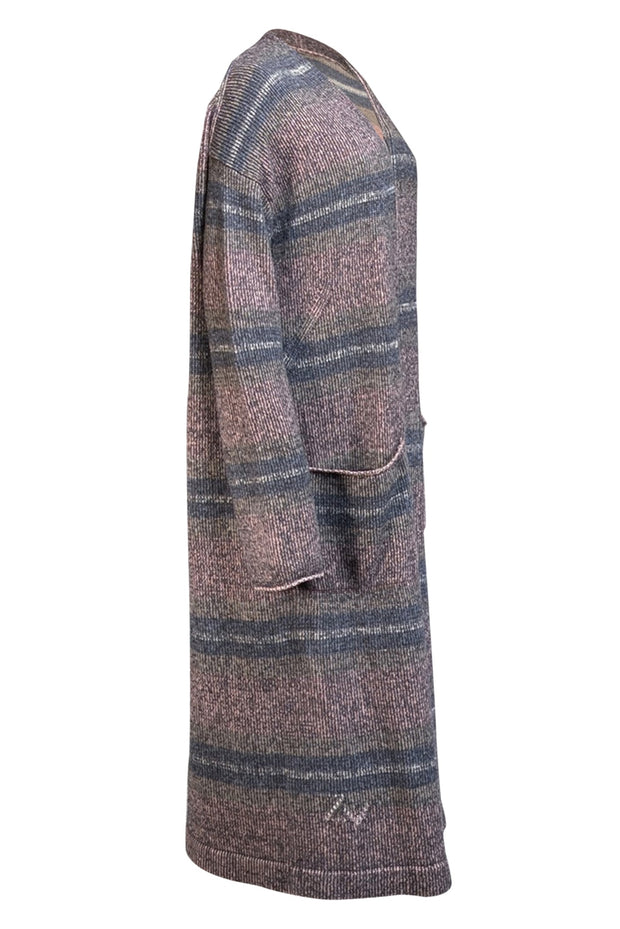 Zadig & Voltaire - Black, Pink, & White Blend "Marina" Cashmere Cardigan Sz M/L - Current Boutique
