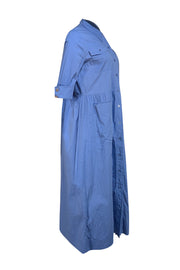 Munthe - Blue Button Down Midi Shirt Dress Sz 6