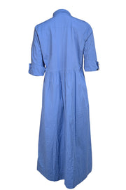 Munthe - Blue Button Down Midi Shirt Dress Sz 6