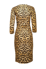 Just Cavalli - Tan, Black, & Cream Leopard Print Cotton Dress Sz 8 - Current Boutique