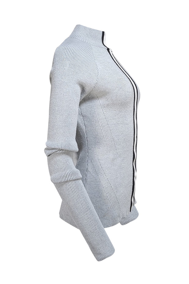 Cordova - Light Grey "Soelden Ski" Ribbed Sweater Sz L - Current Boutique
