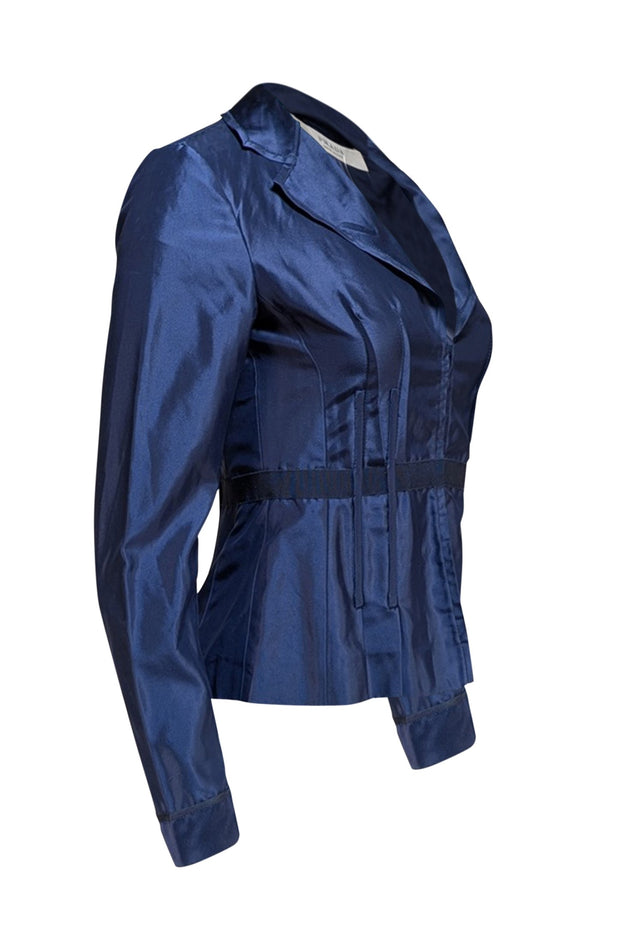 Prada - Navy and Black Fitted Blazer Sz M - Current Boutique