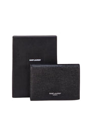Yves Saint Laurent - Black Leather Card Holder Wallet