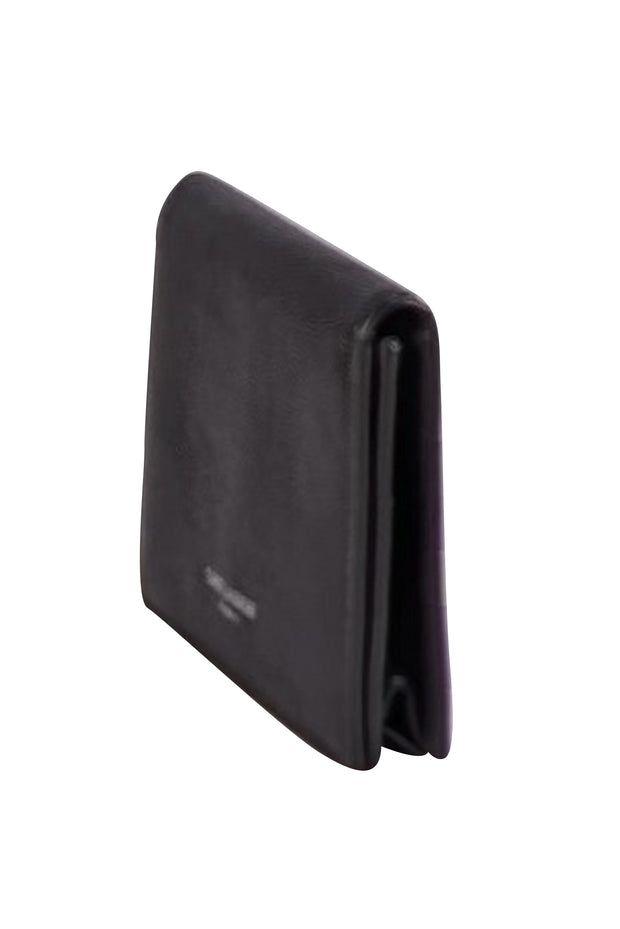 Yves Saint Laurent - Black Leather Card Holder Wallet