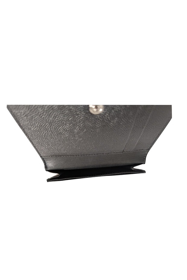 Yves Saint Laurent - Black Leather Card Holder Wallet