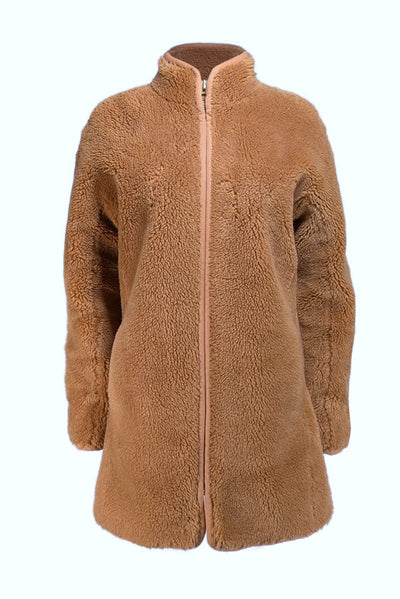 J.Crew - Brown Teddy Coat Sz XS - Current Boutique