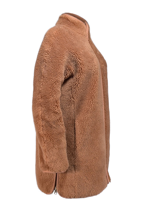 J.Crew - Brown Teddy Coat Sz XS - Current Boutique