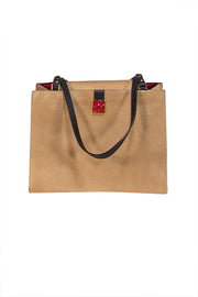 Kate Spade - Tan Pony Hair & Black Leather Tote Bag - Current Boutique