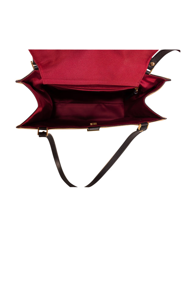Kate Spade - Tan Pony Hair & Black Leather Tote Bag - Current Boutique