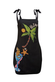 Never Fully Dressed - Black Sleeveless Beaded "Catalina" Mini Dress Sz 4 - Current Boutique