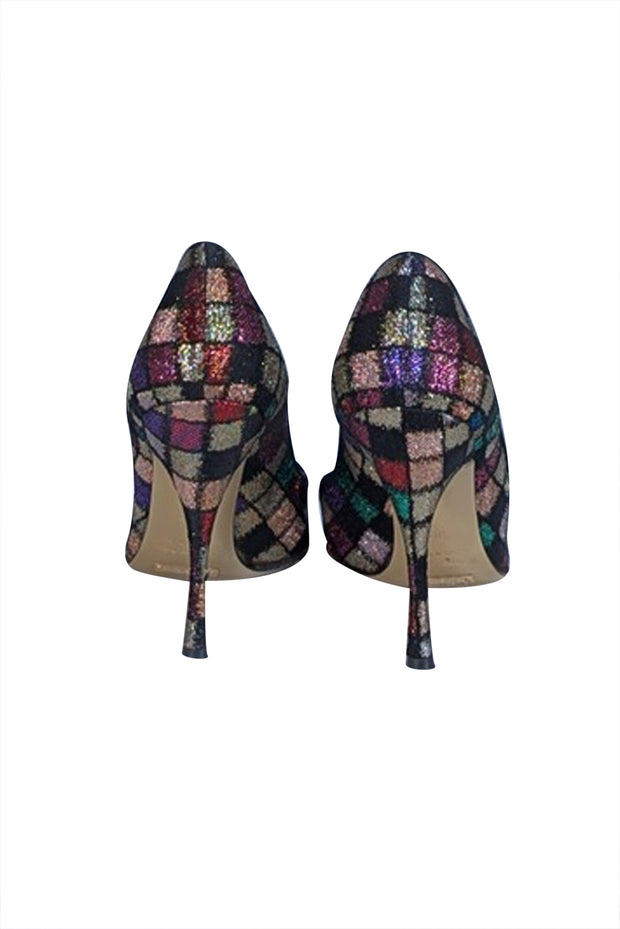 Dolce & Gabbana - Gold, Black, & Multi Color Print Pumps Sz 8.5 - Current Boutique