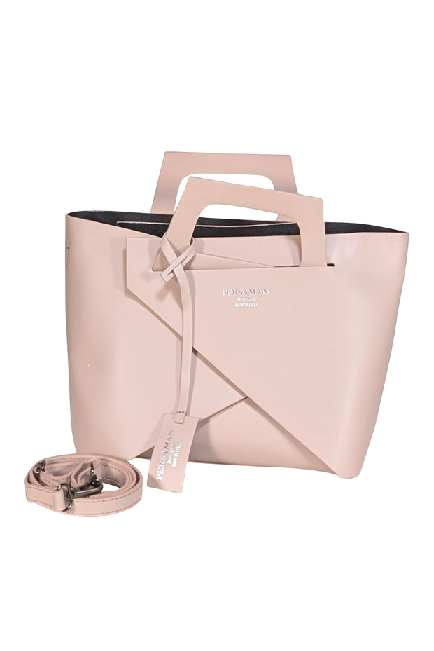 Persaman - Light Pink Leather Satchel Bag - Current Boutique