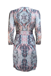 Reiss - Turquoise & Pink Paisley "Lacey" Mini Dress Sz 2 - Current Boutique