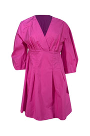 Ba&sh - Hot Pink Cotton Blend Mini Dress Sz 6 - Current Boutique