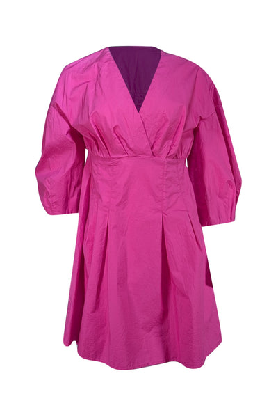Ba&sh - Hot Pink Cotton Blend Mini Dress Sz 6 - Current Boutique