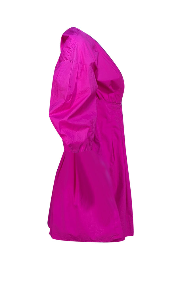 Ba&sh - Hot Pink Cotton Blend Mini Dress Sz 6 - Current Boutique