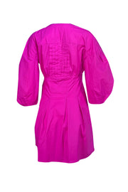Ba&sh - Hot Pink Cotton Blend Mini Dress Sz 6 - Current Boutique