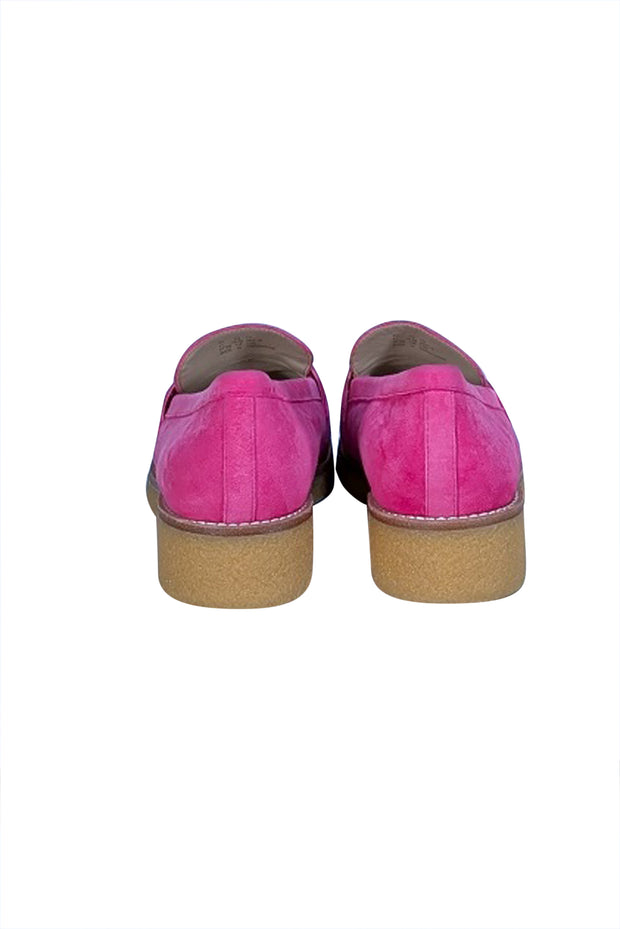 Stuart Weitzman - Hot Pink Suede Loafers Sz 10.5