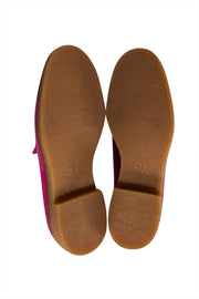 Stuart Weitzman - Hot Pink Suede Loafers Sz 10.5