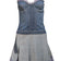 Dolce & Gabbana - Medium Wash Denim Sleeveless Dress w/ Plaid Detail Sz 2