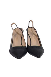 Stuart Weitzman - Black Leather Sling Back Pumps Sz 12 - Current Boutique