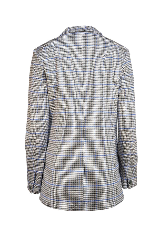 Rag & Bone - Beige, Black, & Blue Houndstooth Blazer Sz 6 - Current Boutique