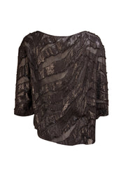 IRO - Black Metallic Stripe Top Sz 4