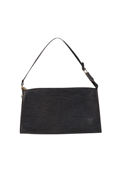Louis Vuitton - Black Epi Leather Pochette Bag - Current Boutique