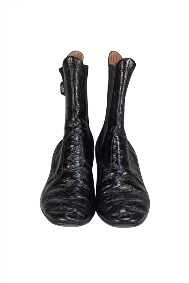 Laurence Dacade - Black Calf Leather Ankle Heel Boot Sz 6.5 - Current Boutique