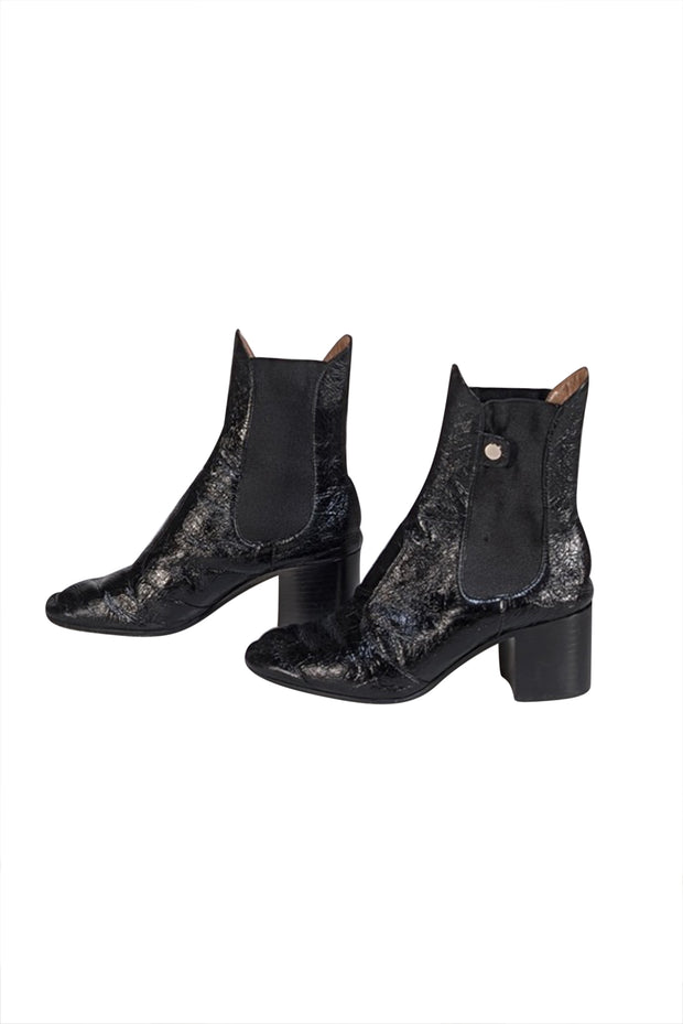 Laurence Dacade - Black Calf Leather Ankle Heel Boot Sz 6.5 - Current Boutique