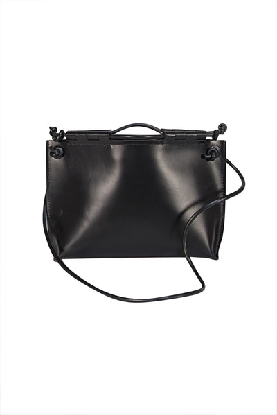 Kozha Numbers - Black Leather "The Siesta" Shoulder Bag - Current Boutique