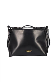 Kozha Numbers - Black Leather "The Siesta" Shoulder Bag - Current Boutique