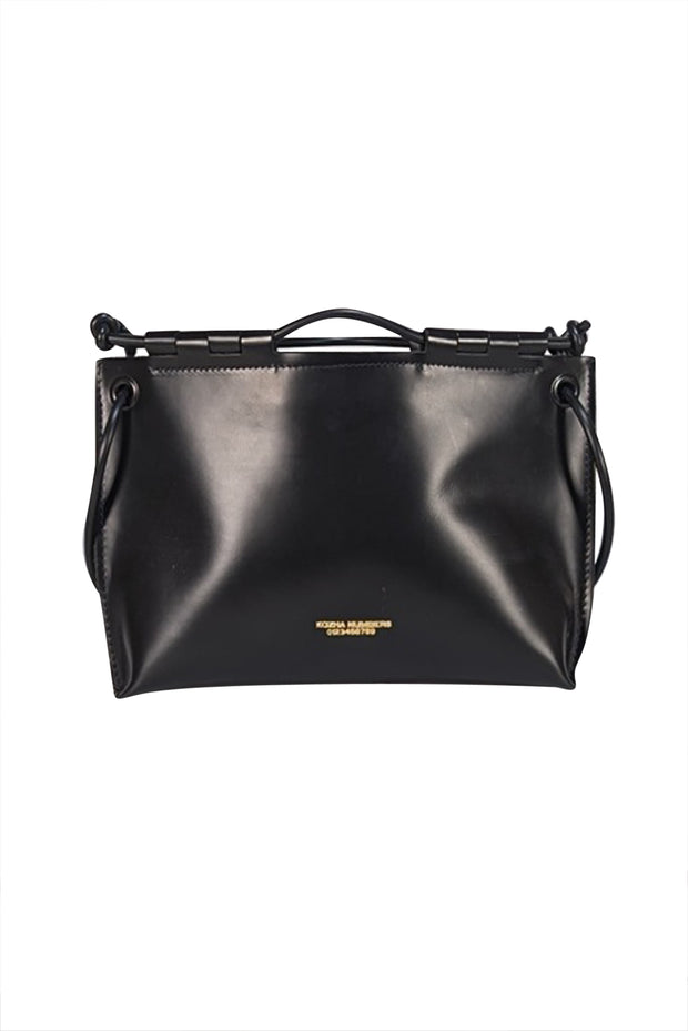 Kozha Numbers - Black Leather "The Siesta" Shoulder Bag - Current Boutique