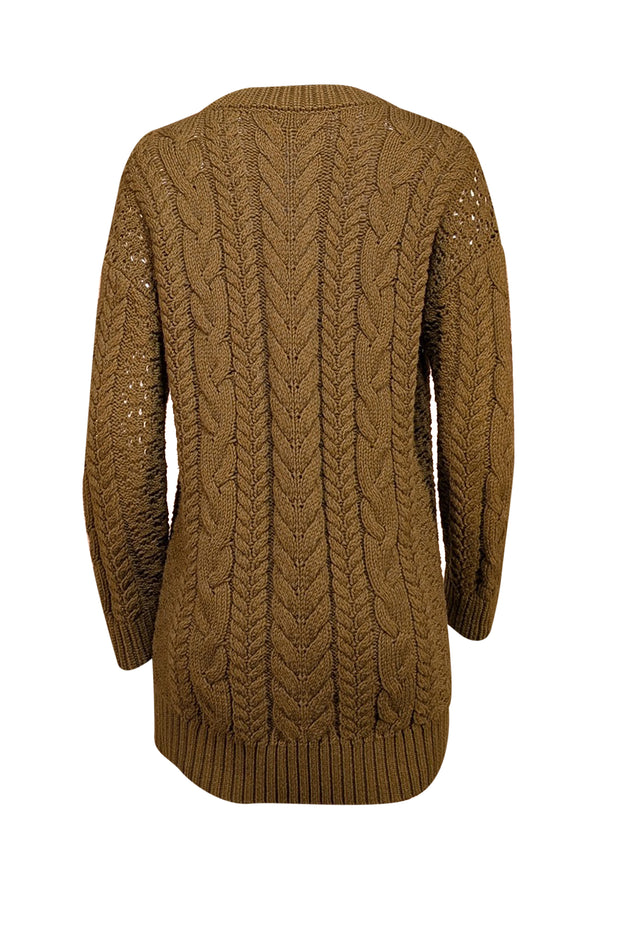 Alice & Olivia - Olive Cable Knit Mini Sweater Dress Sz XS - Current Boutique