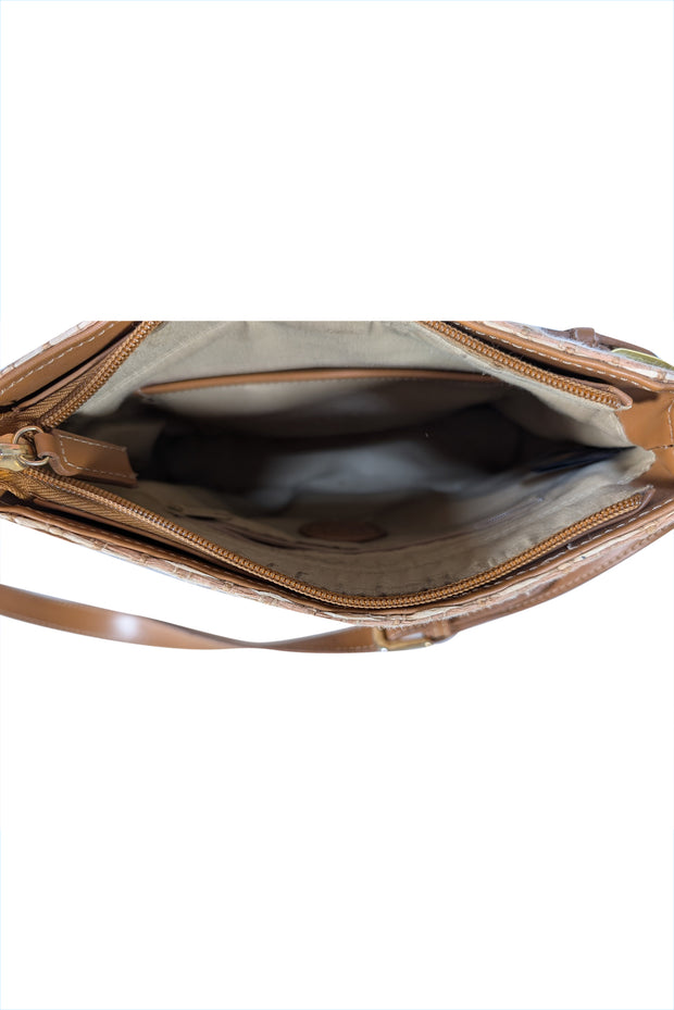 Etienne Aigner - Beige & Tan Wicker Shoulder Bag - Current Boutique