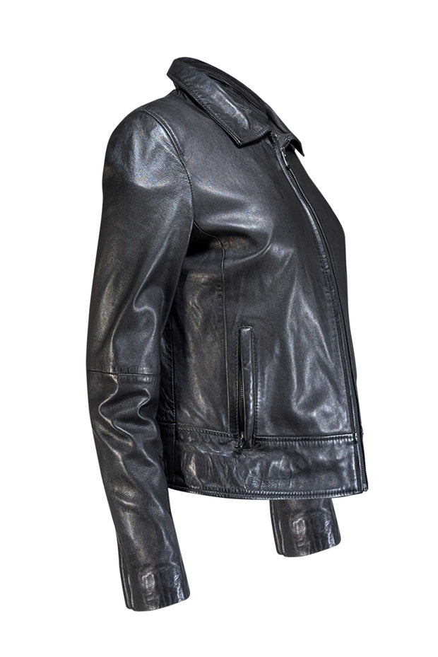 Bod & Christensen - Black Leather Jacket Sz M - Current Boutique