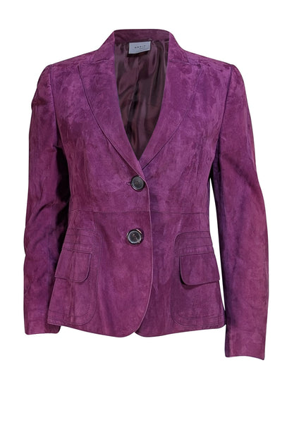 Akris Punto - Plum Suede Blazer Sz 10