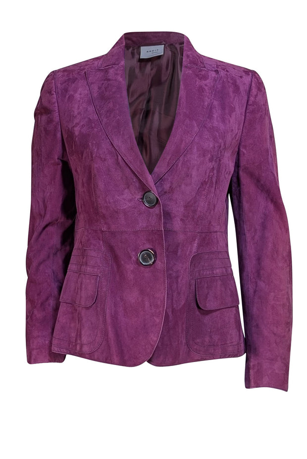 Akris Punto - Plum Suede Blazer Sz 10