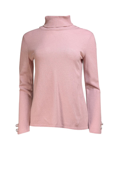 Paolo Petrone - Pink Wool & Cashmere Blend Turtleneck Sweater Sz M - Current Boutique