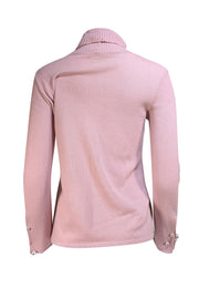 Paolo Petrone - Pink Wool & Cashmere Blend Turtleneck Sweater Sz M - Current Boutique