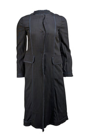 Dolce & Gabbana - Black Woven Fringe Coat Sz 4 - Current Boutique