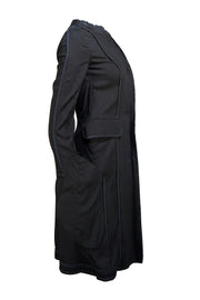 Dolce & Gabbana - Black Woven Fringe Coat Sz 4 - Current Boutique
