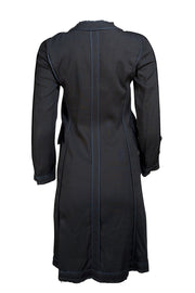 Dolce & Gabbana - Black Woven Fringe Coat Sz 4 - Current Boutique