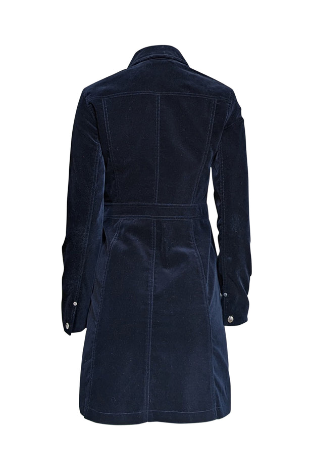 Rag & Bone - Black Velvet Long Sleeve Shirtdress Sz 6 - Current Boutique