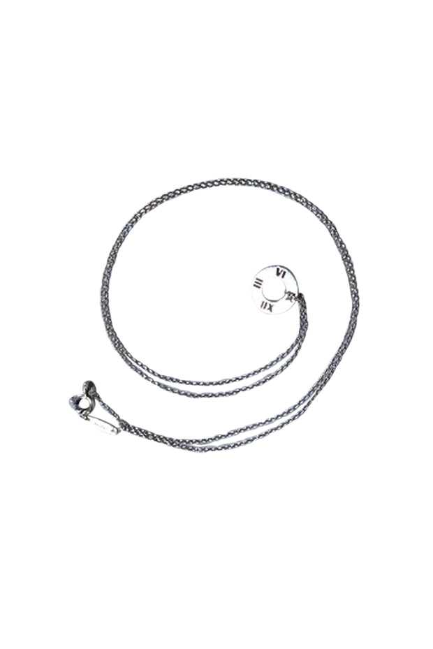 Tiffany & Co. Sterling Silver Roman Numeral Pendant Necklace - Current Boutique