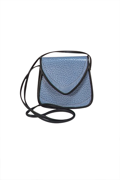 Roche - Light Blue Textured Small Crossbody Bag - Current Boutique