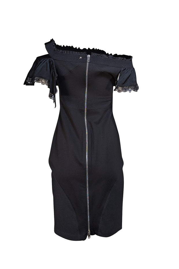 Diesel - Black Off The Shoulder Fitted Dress Sz S - Current Boutique