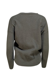 Theory - Olive Green Cashmere Crewneck Sweater Sz S - Current Boutique